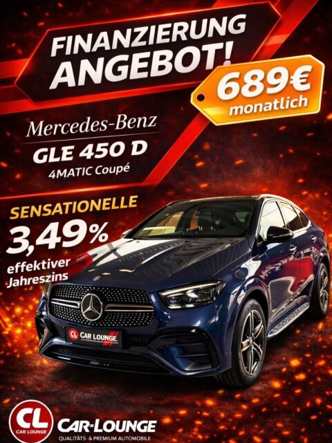 🔥 Mercedes-Benz GLE 450 d 4MATIC Coupé 🔥
Luxury meets Performance – jetzt als Finanzierungsangebot bei Car Lounge ✨
💶 ab 689 € monatlich
📉 3,49 % effektiver Jahreszins
Ein Coupé-SUV, das keine Kompromisse kennt:
kraftvoller Diesel, Allradantrieb, sportliches Design und maximaler Komfort – perfekt für Alltag und Anspruch.
📍 Sofort verfügbar bei Car Lounge
📲 Schreib uns direkt oder komm vorbei – wir beraten dich persönlich.
#mercedes #glecoupe #finanzierung #newpost #luxurycars
